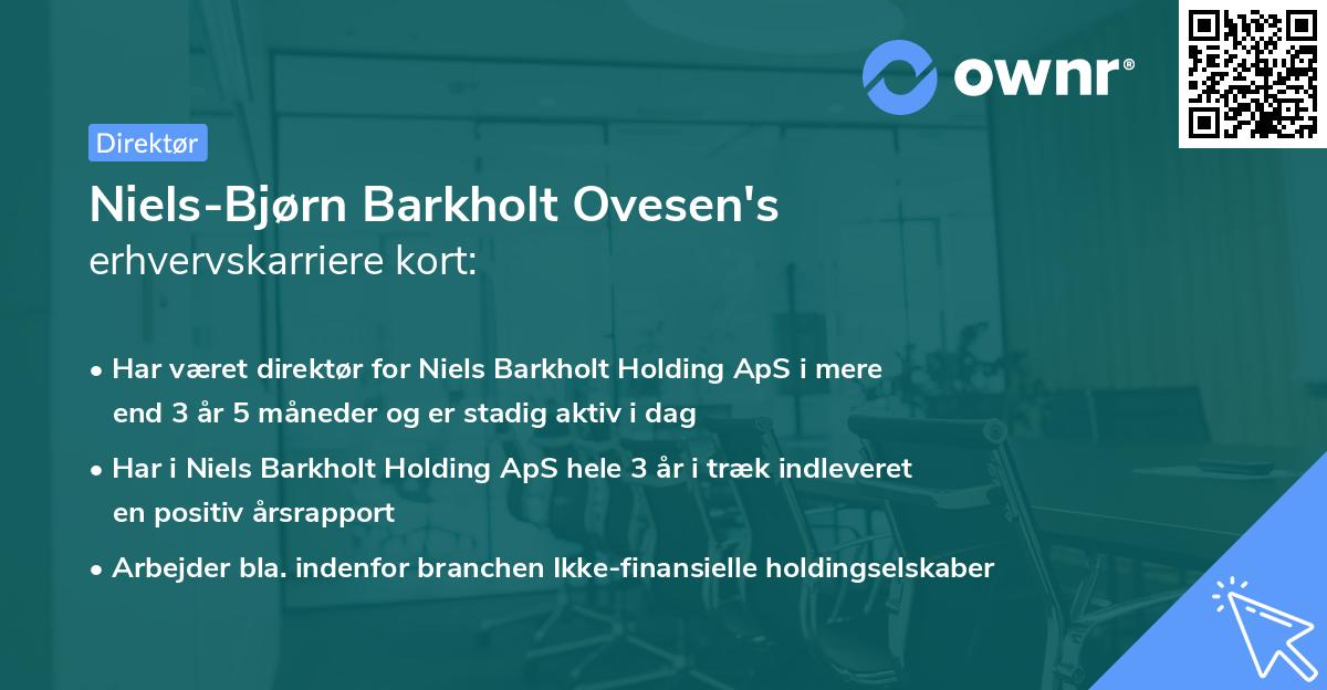 Niels-Bjørn Barkholt Ovesen's erhvervskarriere kort
