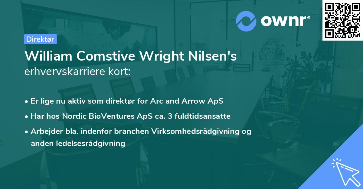 William Comstive Wright Nilsen's erhvervskarriere kort