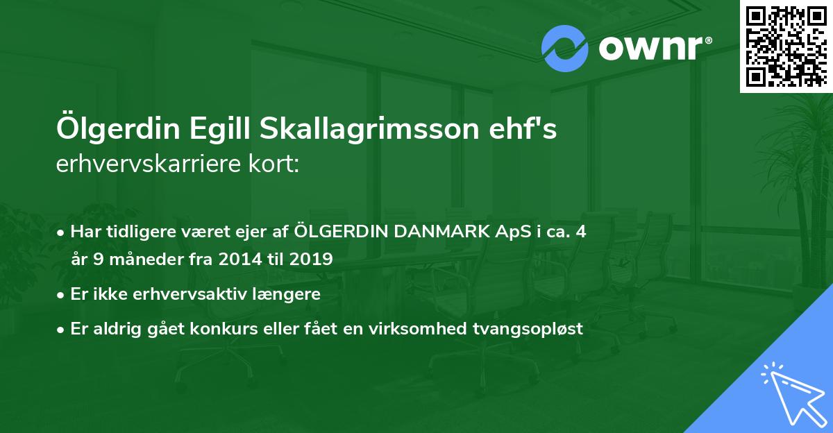 Ölgerdin Egill Skallagrimsson ehf's erhvervskarriere kort