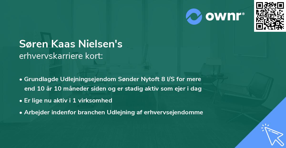 Søren Kaas Nielsen's erhvervskarriere kort