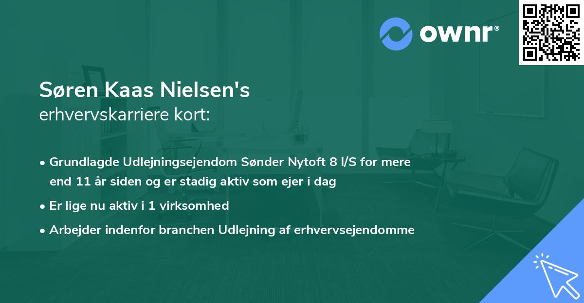 Søren Kaas Nielsen's erhvervskarriere kort