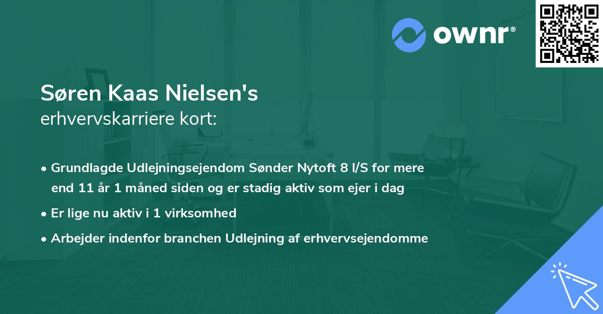Søren Kaas Nielsen's erhvervskarriere kort