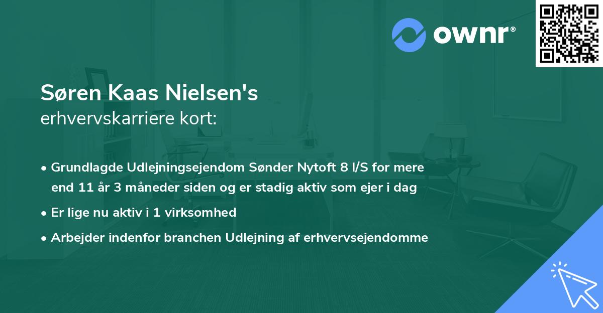 Søren Kaas Nielsen's erhvervskarriere kort