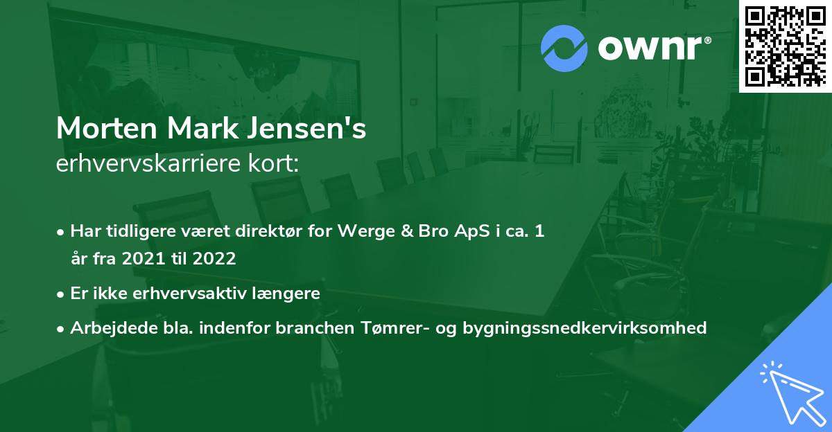 Morten Mark Jensen's erhvervskarriere kort