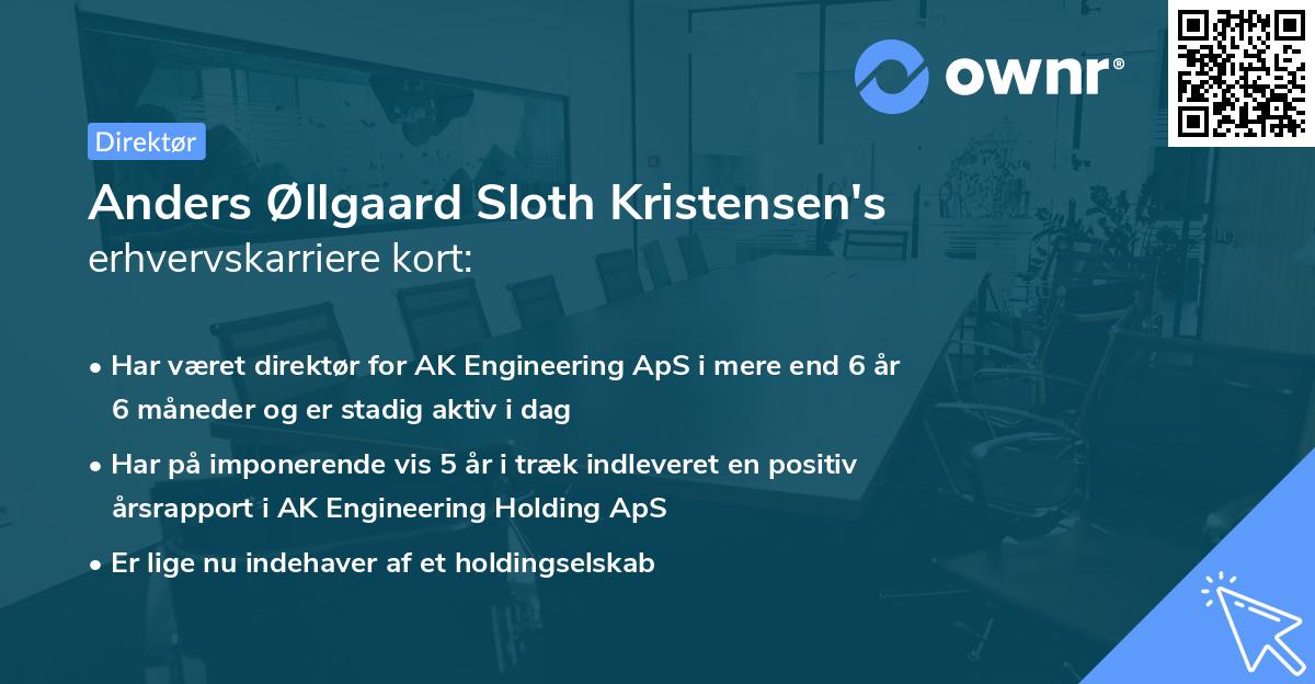 Anders Øllgaard Sloth Kristensen's erhvervskarriere kort