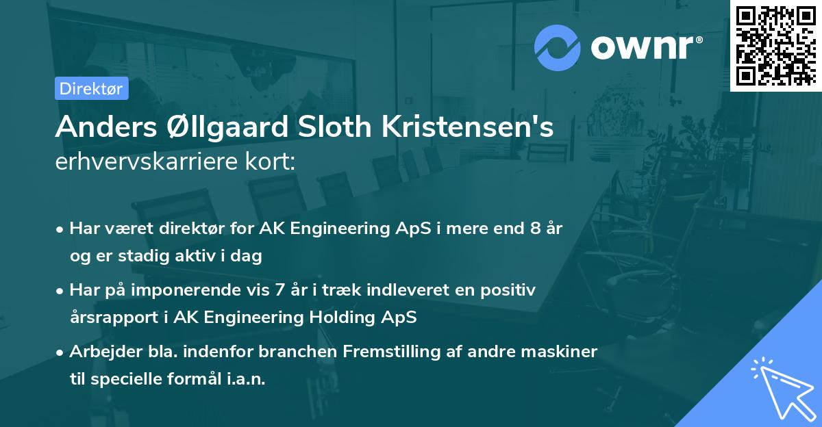 Anders Øllgaard Sloth Kristensen's erhvervskarriere kort