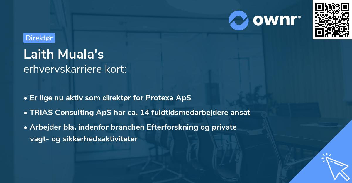 Laith Muala's erhvervskarriere kort