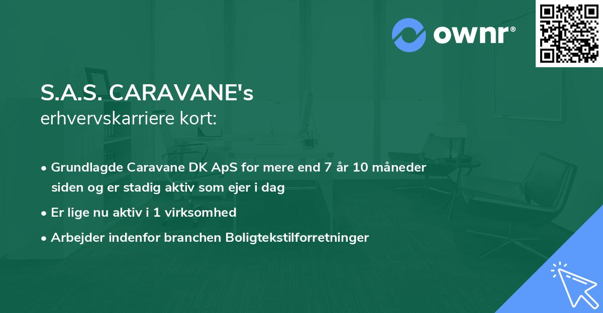 S.A.S. CARAVANE's erhvervskarriere kort