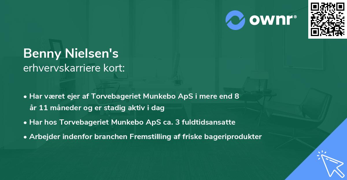 Benny Nielsen's erhvervskarriere kort