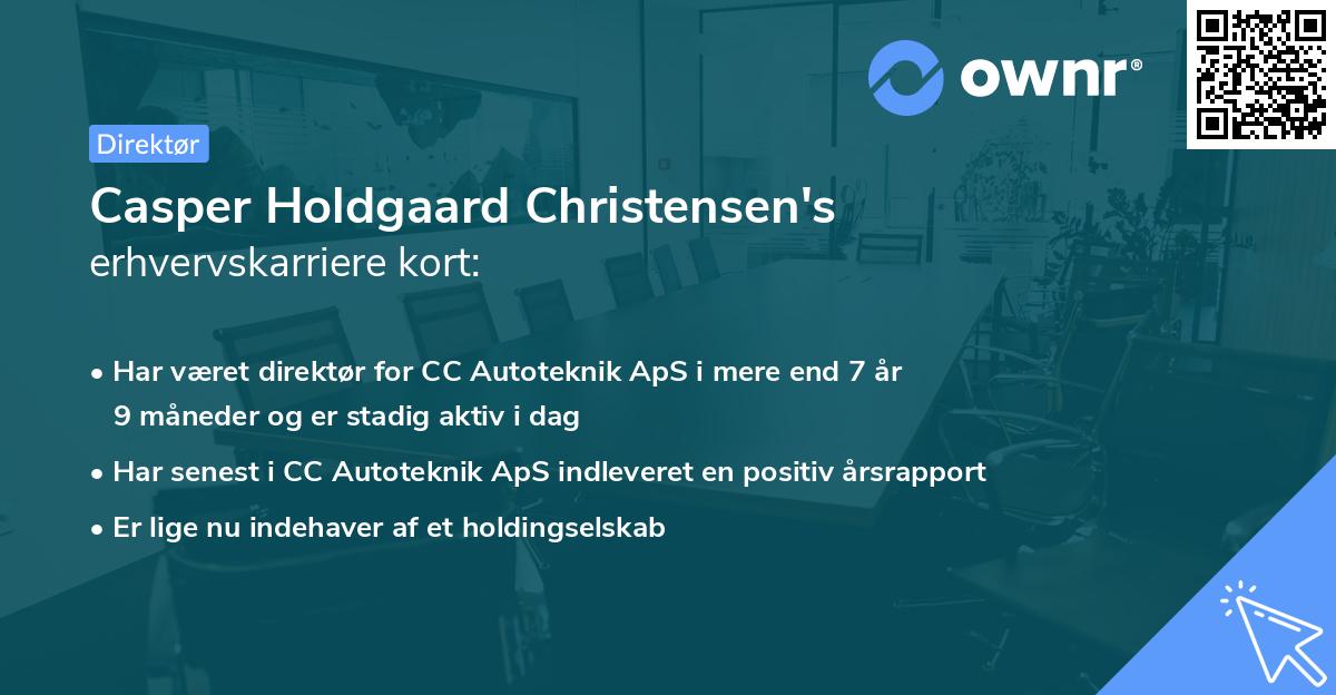 Casper Holdgaard Christensen's erhvervskarriere kort