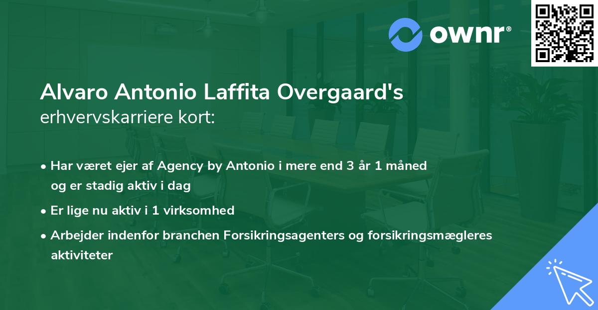 Alvaro Antonio Laffita Overgaard's erhvervskarriere kort