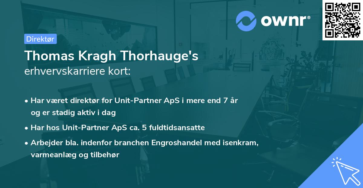 Thomas Kragh Thorhauge's erhvervskarriere kort