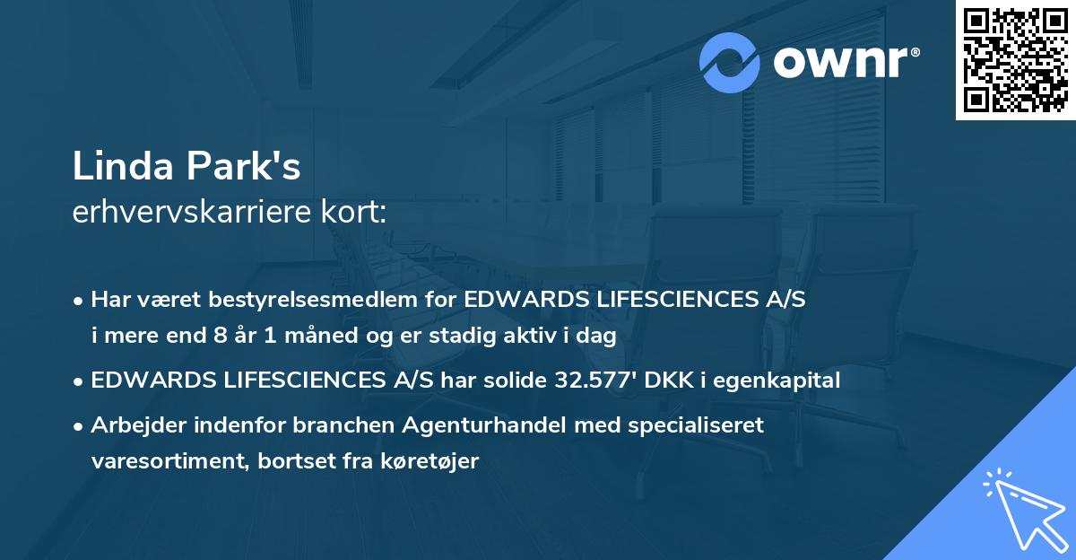 Linda Park's erhvervskarriere kort