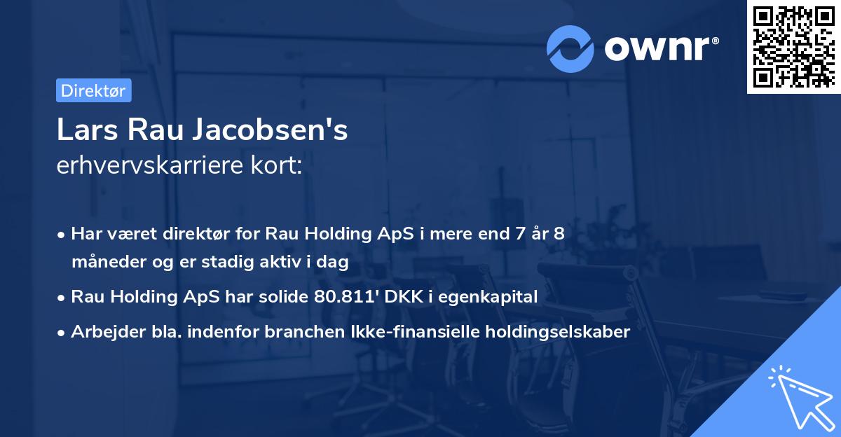 Lars Rau Jacobsen's erhvervskarriere kort
