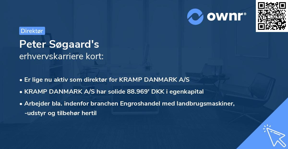 Peter Søgaard's erhvervskarriere kort