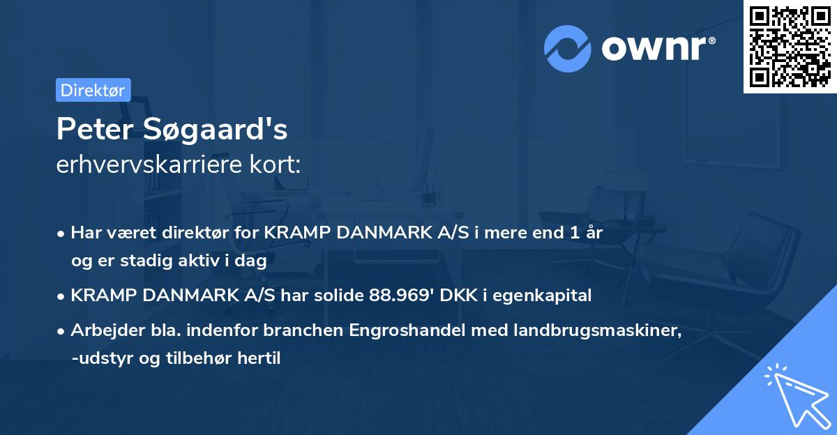 Peter Søgaard's erhvervskarriere kort