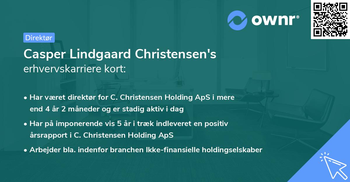 Casper Lindgaard Christensen's erhvervskarriere kort