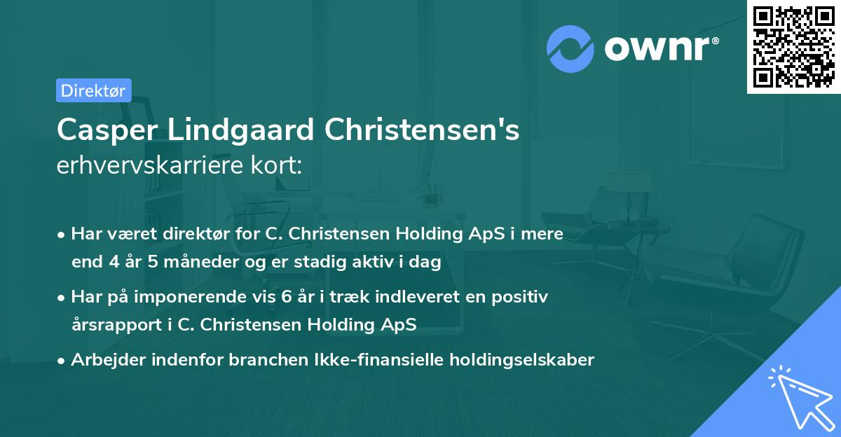Casper Lindgaard Christensen's erhvervskarriere kort
