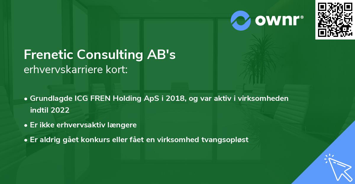 Frenetic Consulting AB's erhvervskarriere kort