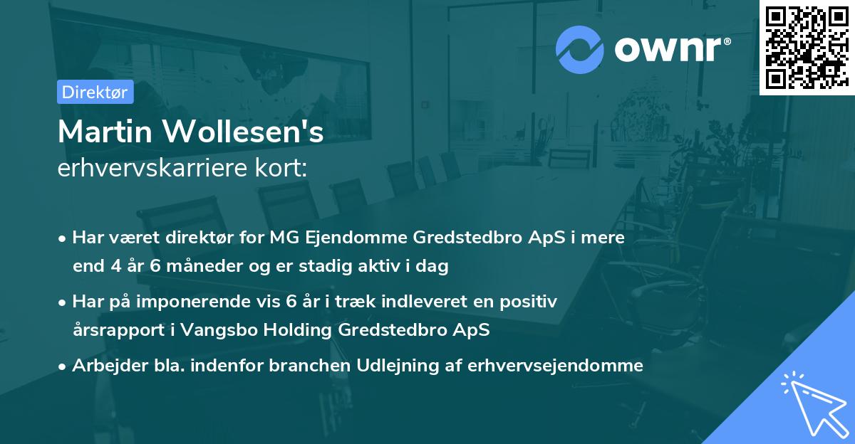 Martin Wollesen's erhvervskarriere kort