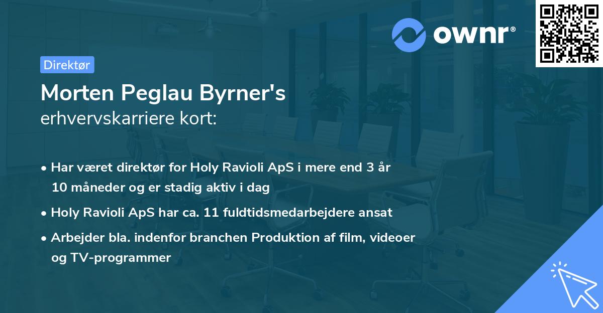 Morten Peglau Byrner's erhvervskarriere kort