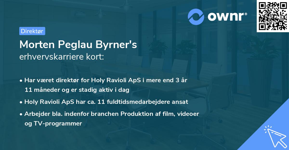 Morten Peglau Byrner's erhvervskarriere kort