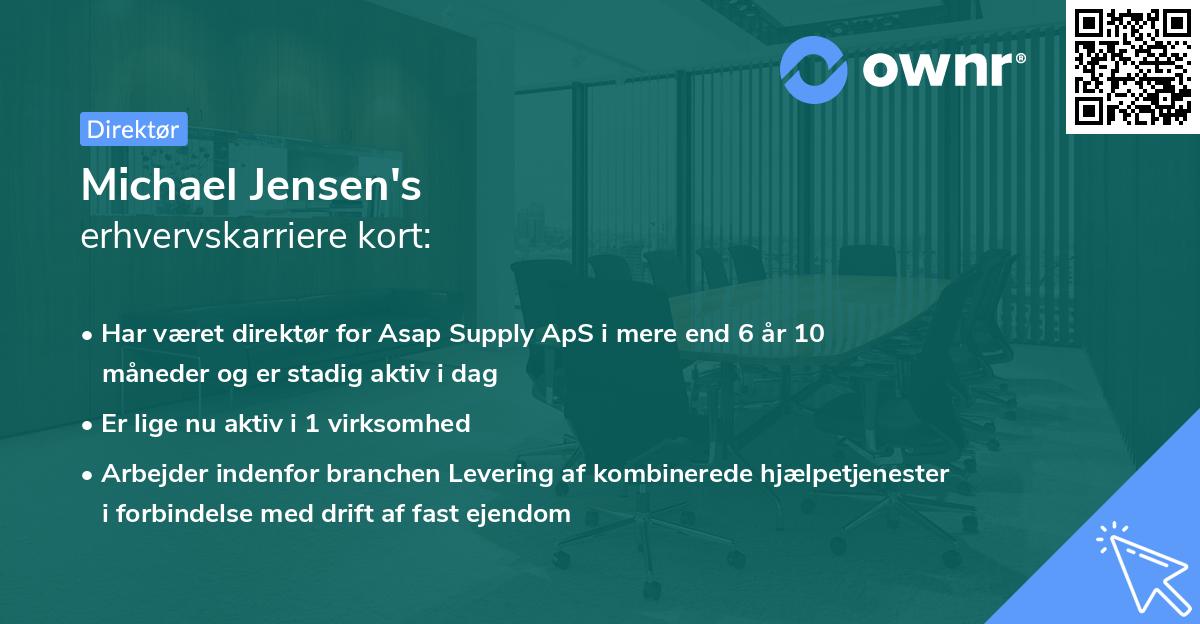 Michael Jensen's erhvervskarriere kort