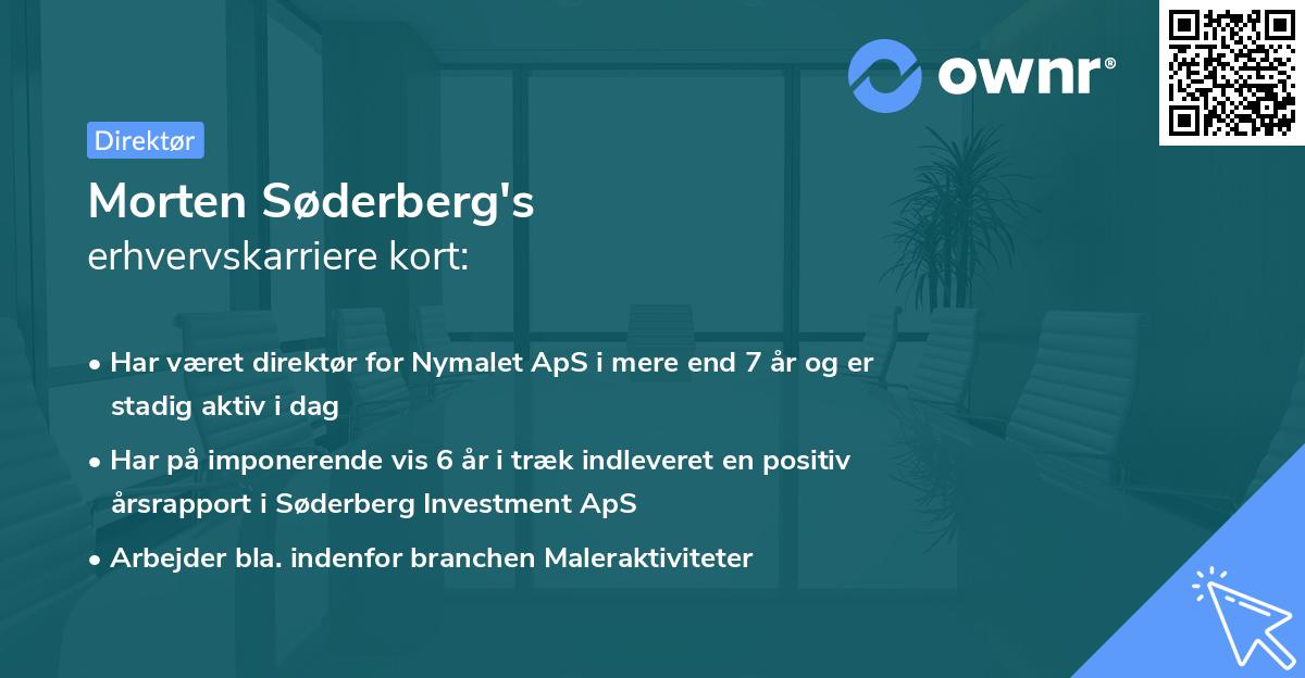 Morten Søderberg's erhvervskarriere kort