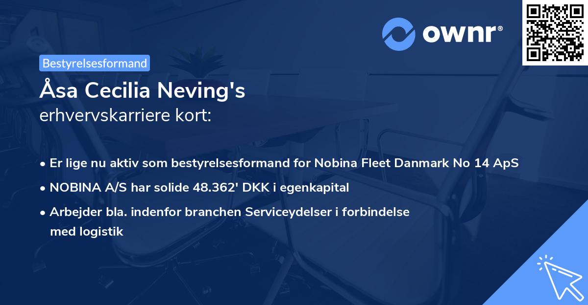 Åsa Cecilia Neving's erhvervskarriere kort