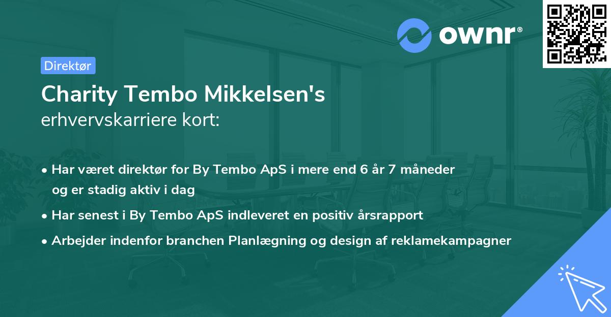 Charity Tembo Mikkelsen's erhvervskarriere kort