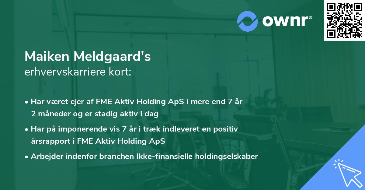 Maiken Meldgaard's erhvervskarriere kort