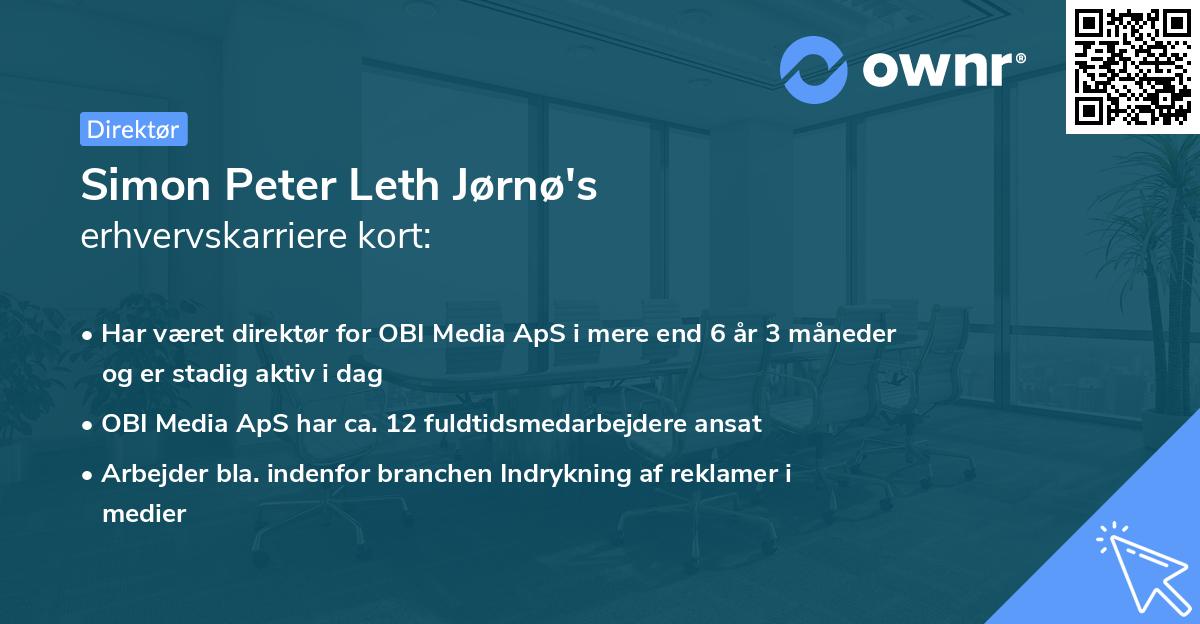Simon Peter Leth Jørnø's erhvervskarriere kort