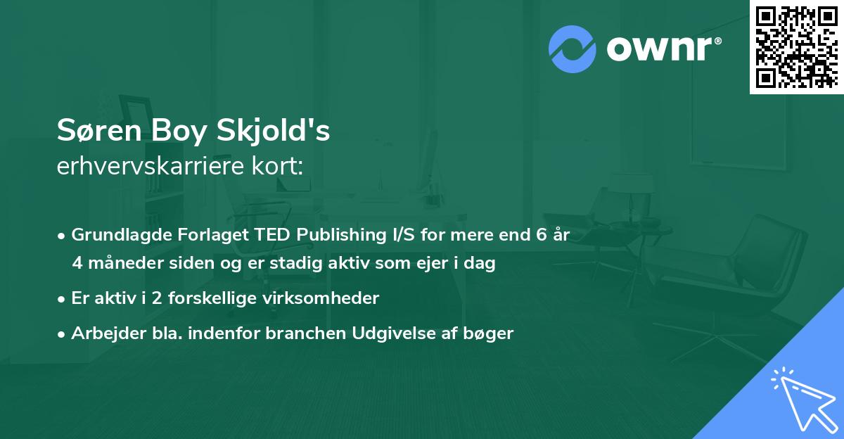 Søren Boy Skjold's erhvervskarriere kort