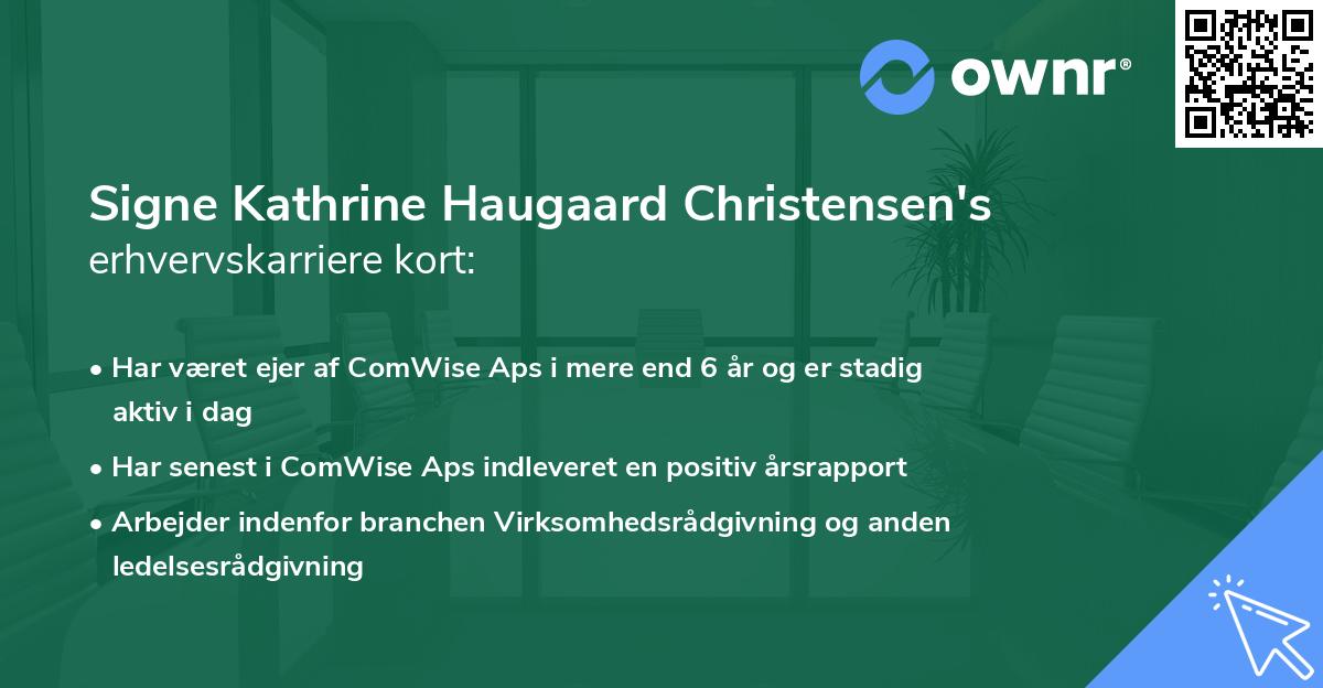 Signe Kathrine Haugaard Christensen's erhvervskarriere kort