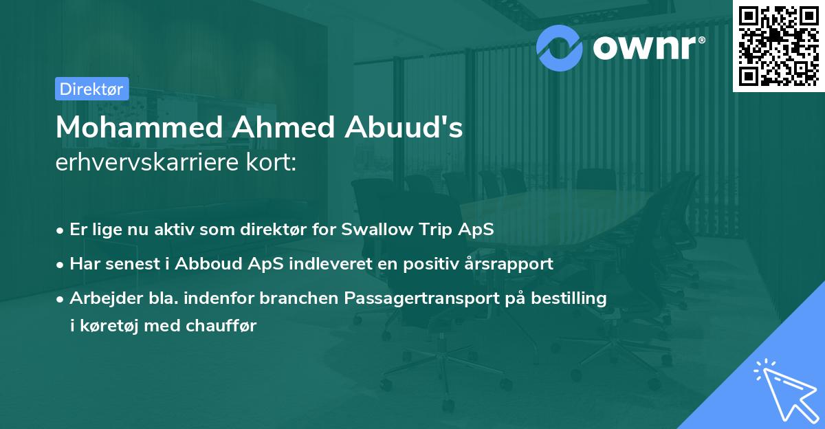 Mohammed Ahmed Abuud's erhvervskarriere kort