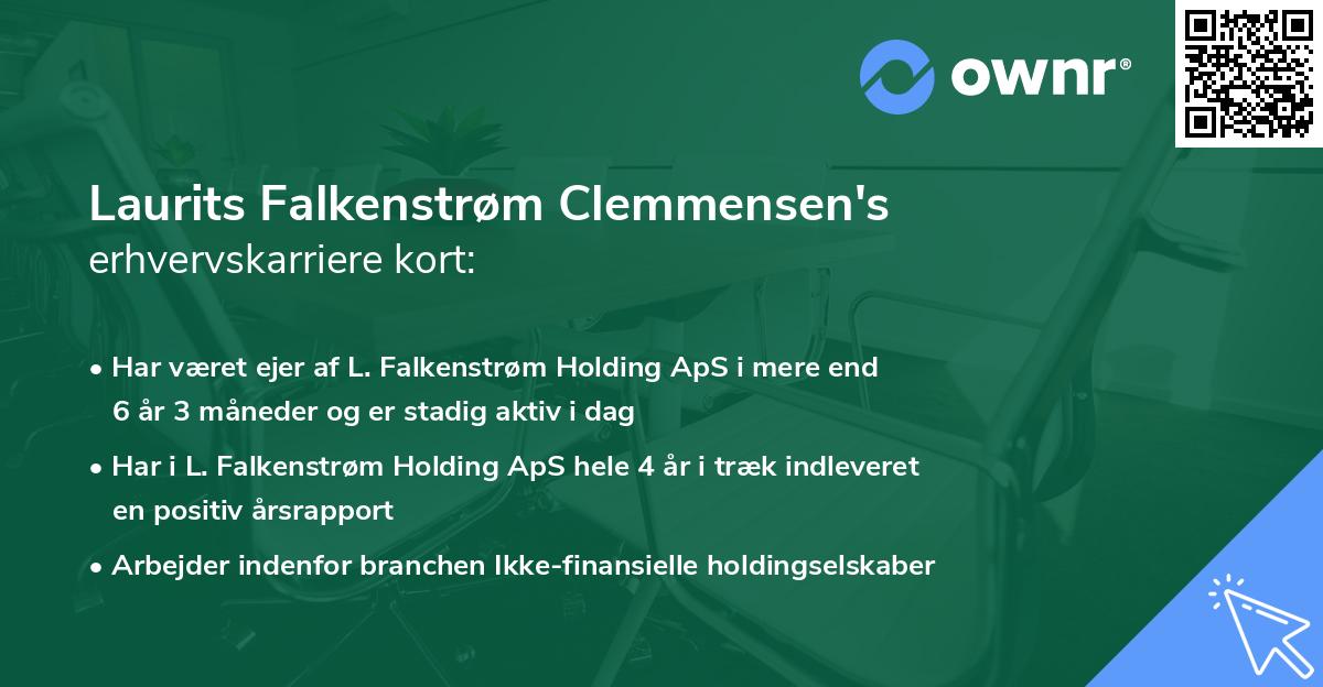 Laurits Falkenstrøm Clemmensen's erhvervskarriere kort