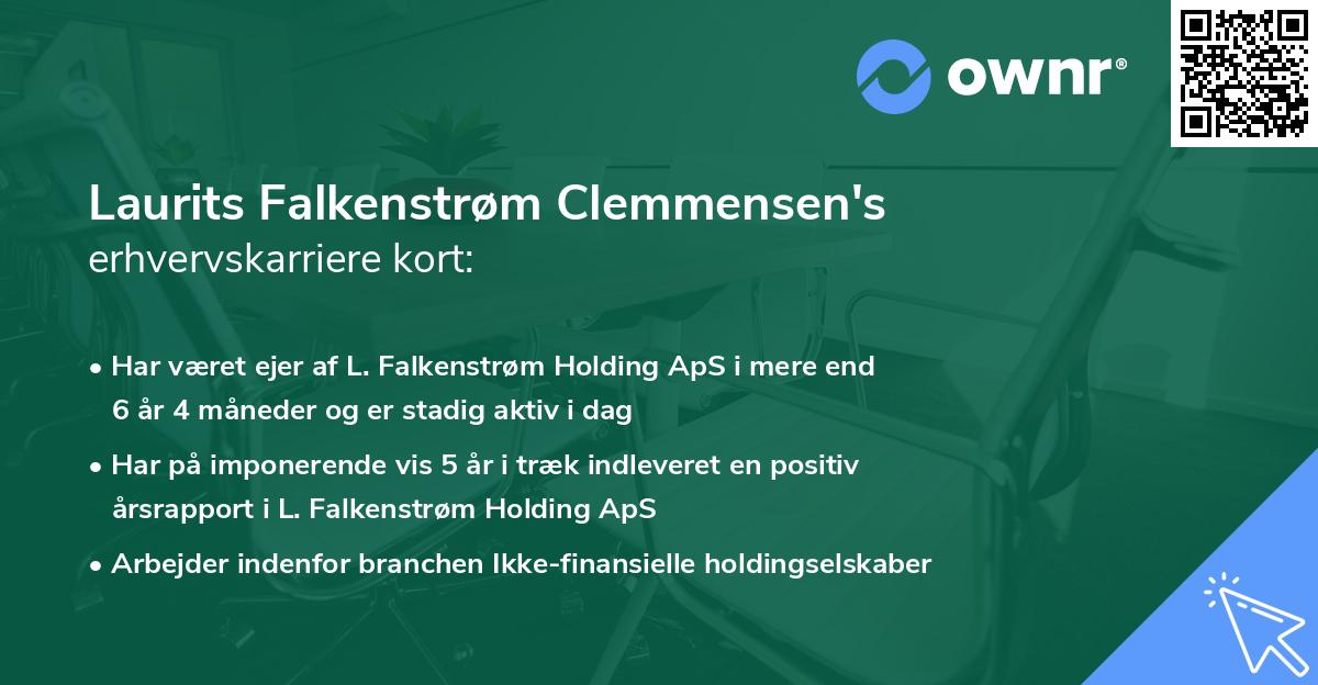 Laurits Falkenstrøm Clemmensen's erhvervskarriere kort