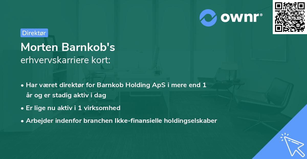 Morten Barnkob's erhvervskarriere kort