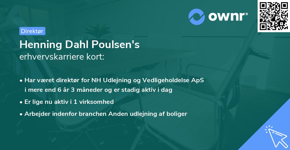 Henning Dahl Poulsen's erhvervskarriere kort