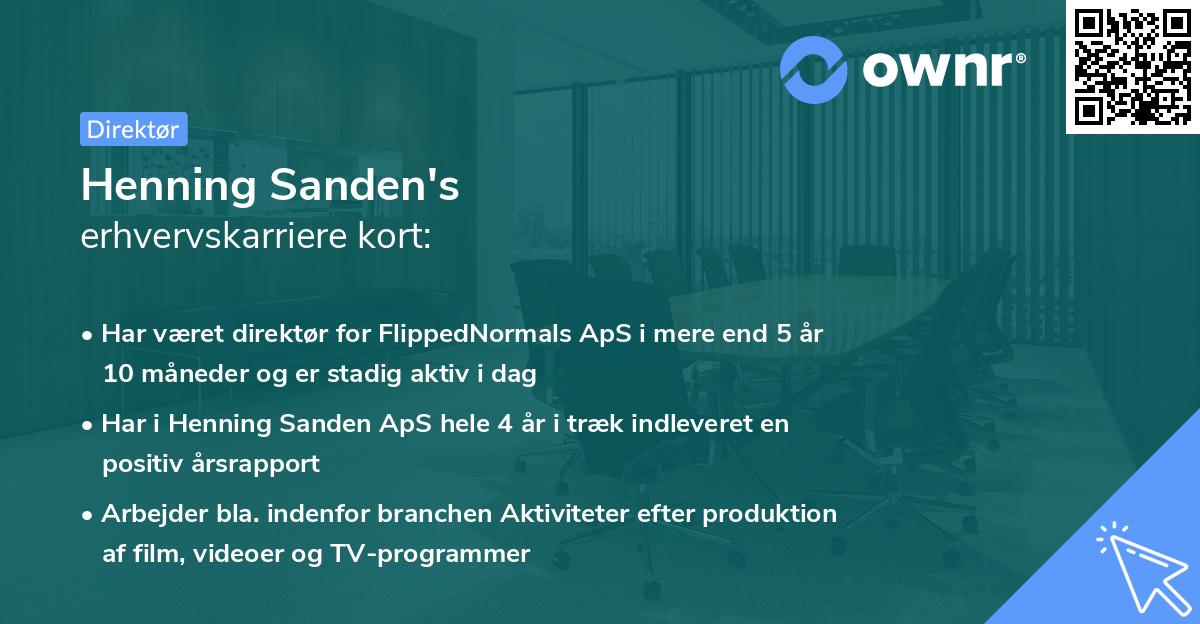 Henning Sanden's erhvervskarriere kort
