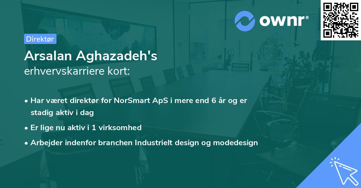 Arsalan Aghazadeh's erhvervskarriere kort