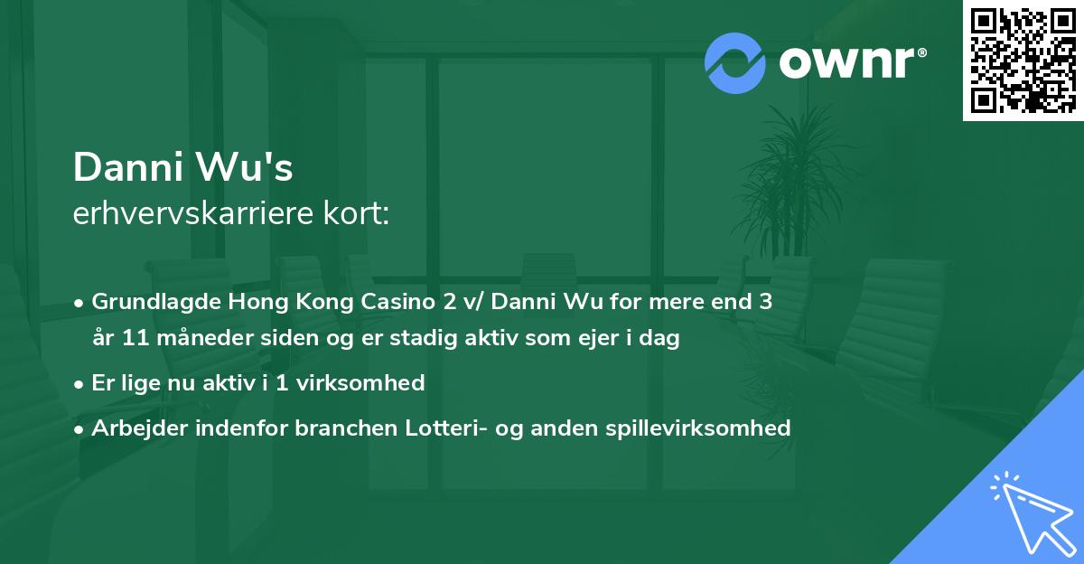 Danni Wu's erhvervskarriere kort