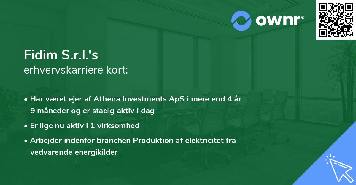 Fidim S.r.l.'s erhvervskarriere kort