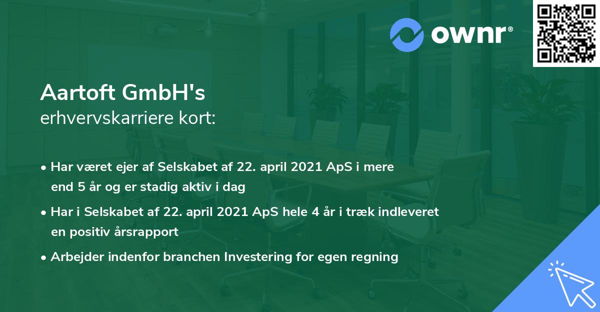 Aartoft GmbH's erhvervskarriere kort