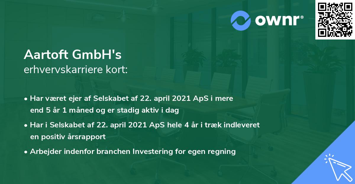 Aartoft GmbH's erhvervskarriere kort