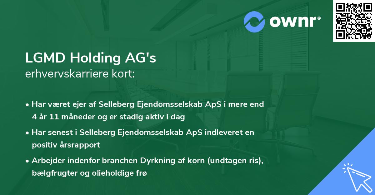 LGMD Holding AG's erhvervskarriere kort