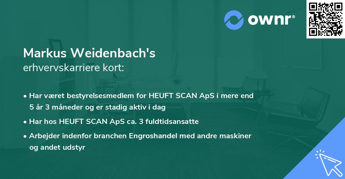 Markus Weidenbach's erhvervskarriere kort