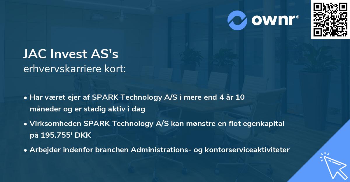 JAC Invest AS's erhvervskarriere kort