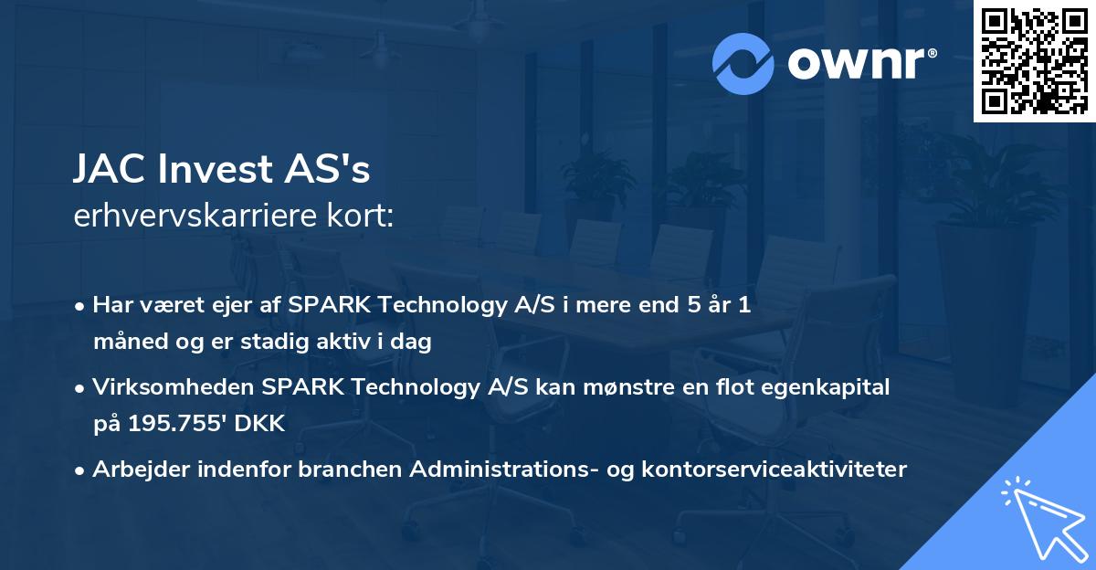 JAC Invest AS's erhvervskarriere kort