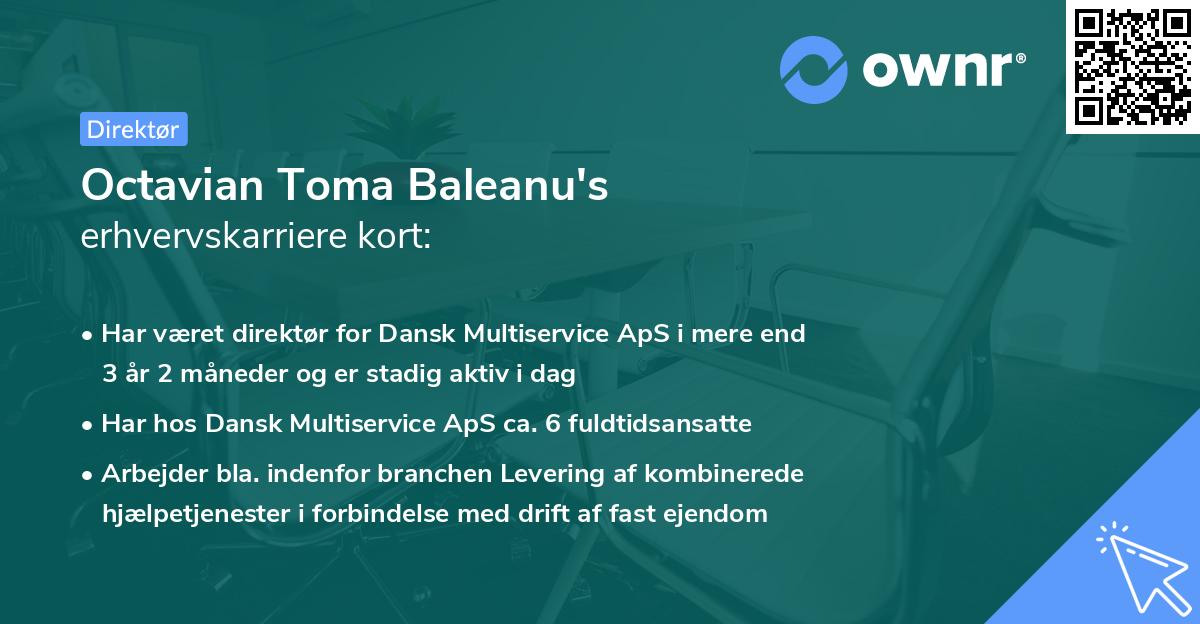 Octavian Toma Baleanu's erhvervskarriere kort